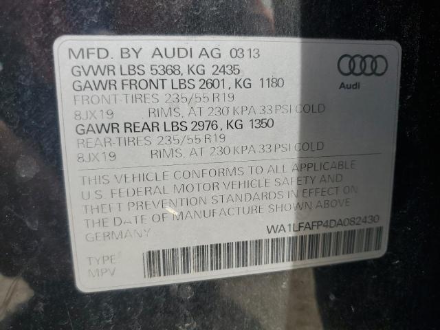 WA1LFAFP4DA082430 - 2013 AUDI Q5 PREMIUM PLUS შავი ფოტო 13