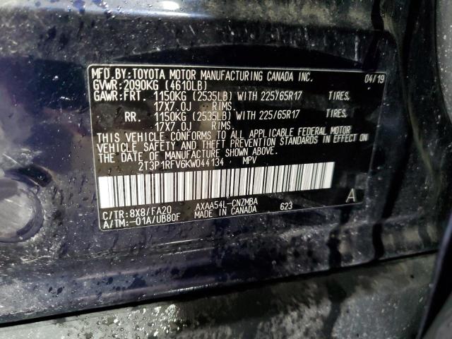 2T3P1RFV6KW044134 - 2019 TOYOTA RAV4 XLE Mavi foto 14