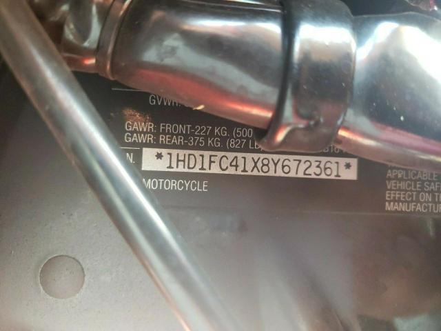 1HD1FC41X8Y672361 - 2008 HARLEY-DAVIDSON FLHTCUI 红色 照片 9