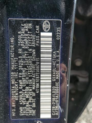 4T1BK1EB7EU087815 - 2014 TOYOTA AVALON BASE 黑色 照片 12