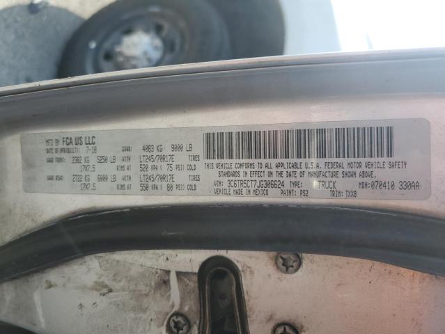 3C6TR5CT7JG306624 - 2018 RAM 2500 ST SILVER photo 12