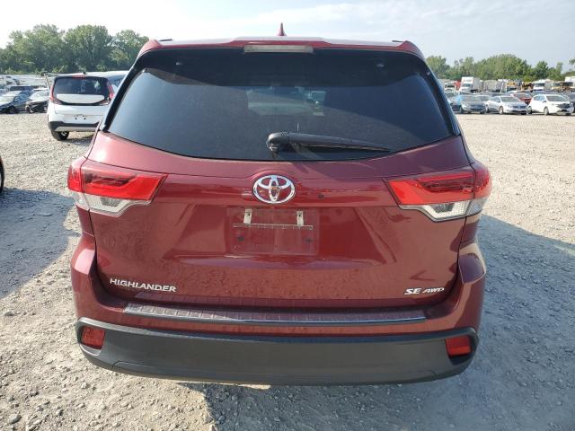 5TDJZRFH6HS473051 - 2017 TOYOTA HIGHLANDER SE BURGUNDY photo 6