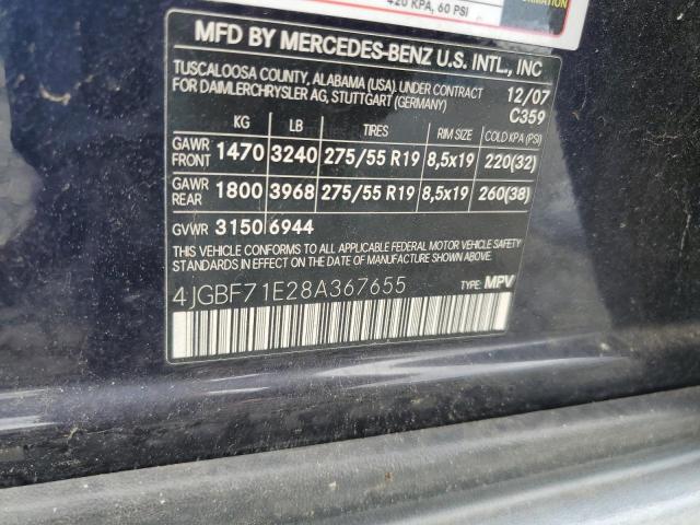 4JGBF71E28A367655 - 2008 MERCEDES-BENZ GL 450 4MATIC BLUE photo 14