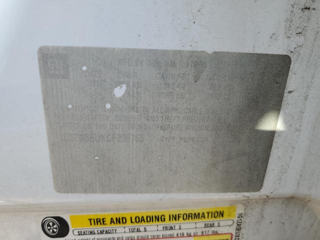 1G1ZA5EUXCF296765 - 2012 CHEVROLET MALIBU LS თეთრი ფოტო 12