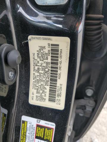 5YFBU4EE3CP012193 - 2012 TOYOTA COROLLA BASE Черный фото 12