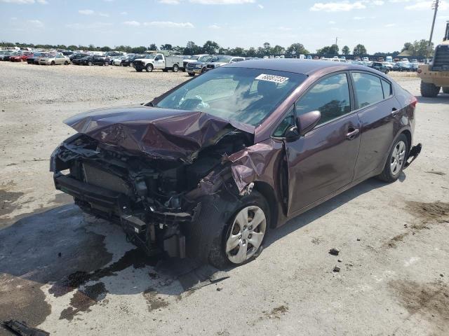 3KPFK4A7XHE088436 - 2017 KIA FORTE LX MAROON photo 1