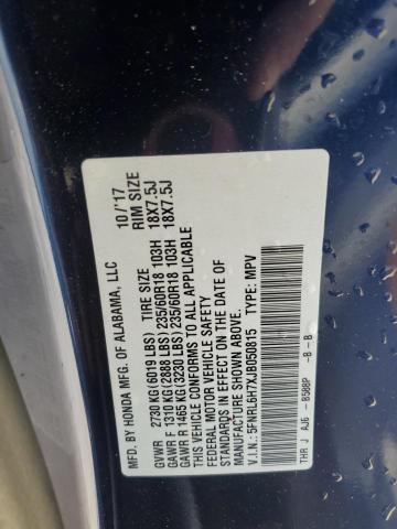 5FNRL6H7XJB050815 - 2018 HONDA ODYSSEY EXL 蓝色 照片 13