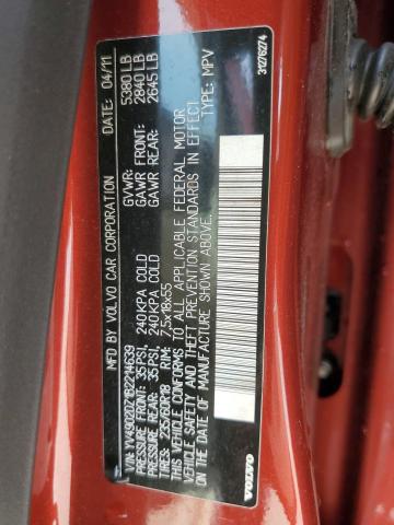 YV4902DZ1B2214639 - 2011 VOLVO XC60 T6 RED photo 14