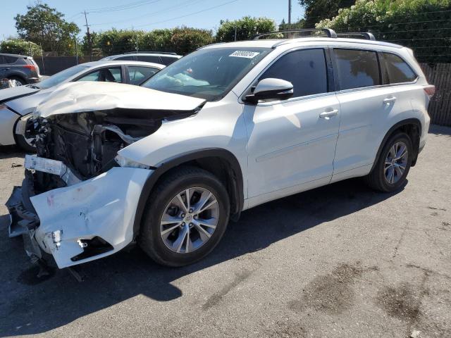 5TDJKRFH5FS110225 - 2015 TOYOTA HIGHLANDER XLE WHITE photo 1
