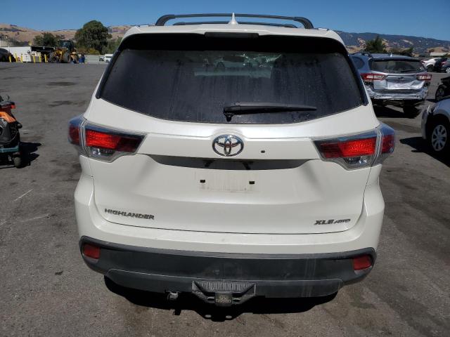 5TDJKRFH5FS110225 - 2015 TOYOTA HIGHLANDER XLE WHITE photo 6