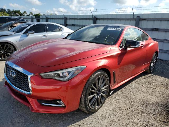 JN1EV7KLXMM470433 - 2021 INFINITI Q60 LUXE RED photo 1