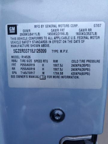 5GZER33718J126099 - 2008 SATURN OUTLOOK XR GRAY photo 13