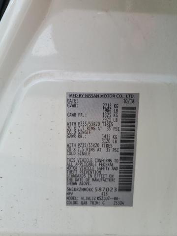 5N1DR2MM0KC587023 - 2019 NISSAN PATHFINDER S Weiß Foto 14