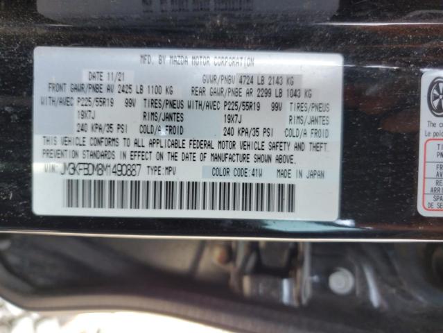 JM3KFBDM8M1490887 - 2021 MAZDA CX-5 GRAND TOURING BLACK photo 12