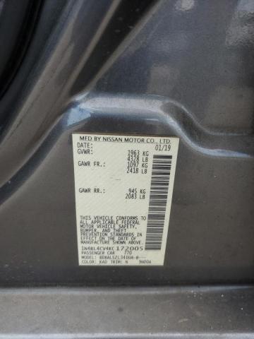 1N4BL4CV4KC172005 - 2019 NISSAN ALTIMA SR Gris foto 12