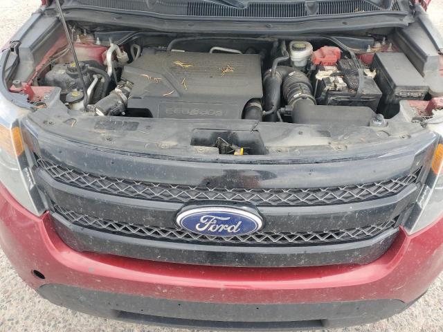 1FM5K8GT1FGB31318 - 2015 FORD EXPLORER SPORT RED photo 12