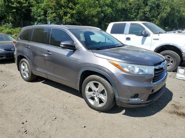 5TDDCRFH8FS009464 - 2015 TOYOTA HIGHLANDER HYBRID LIMITED GRAY photo 4