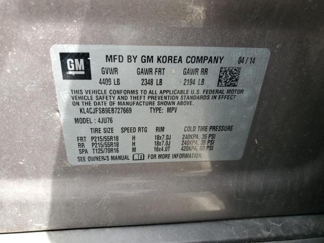 KL4CJFSB9EB727669 - 2014 BUICK ENCORE CONVENIENCE ტალღისფერი ფოტო 14