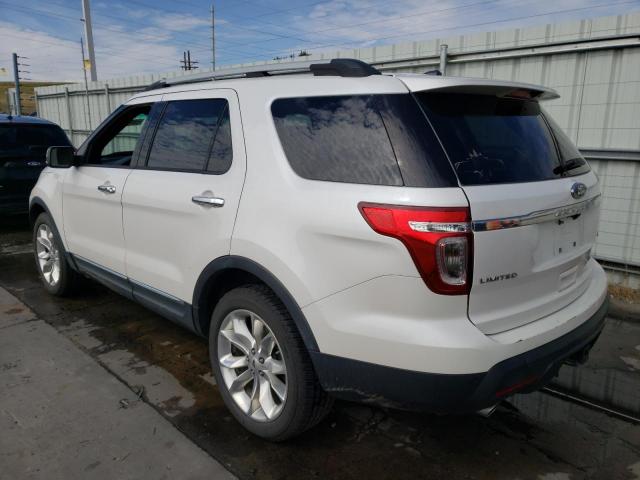 1FM5K8F88DGB34016 - 2013 FORD EXPLORER LIMITED WHITE photo 2