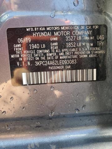 3KPC24A62LE093083 - 2020 HYUNDAI ACCENT SE ნაცრისფერი ფოტო 13