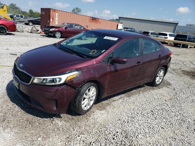 3KPFL4A71HE010074 - 2017 KIA FORTE LX BURGUNDY photo 1