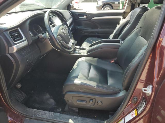 5TDJZRFH0KS926653 - 2019 TOYOTA HIGHLANDER SE BURGUNDY photo 7