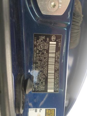 JTDKN3DU7B1430369 - 2011 TOYOTA PRIUS 蓝色 照片 12