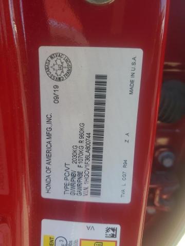 1HGCV1F36LA800744 - 2020 HONDA ACCORD SPORT RED photo 13