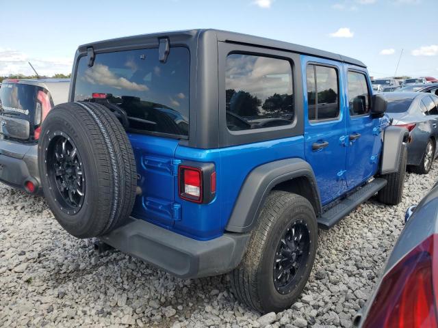 1C4HJXDN6MW714734 - 2021 JEEP WRANGLER UNLIMITED SPORT 蓝色 照片 3
