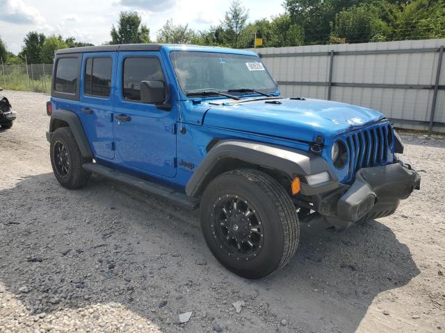 1C4HJXDN6MW714734 - 2021 JEEP WRANGLER UNLIMITED SPORT 蓝色 照片 4