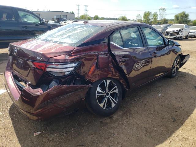 3N1AB8CV9NY264418 - 2022 NISSAN SENTRA SV MAROON photo 3