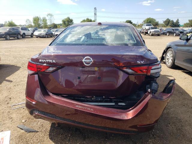 3N1AB8CV9NY264418 - 2022 NISSAN SENTRA SV MAROON photo 6