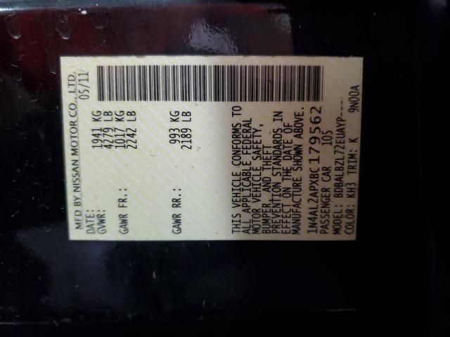 1N4AL2APXBC179562 - 2011 NISSAN ALTIMA BASE Қара фото 13