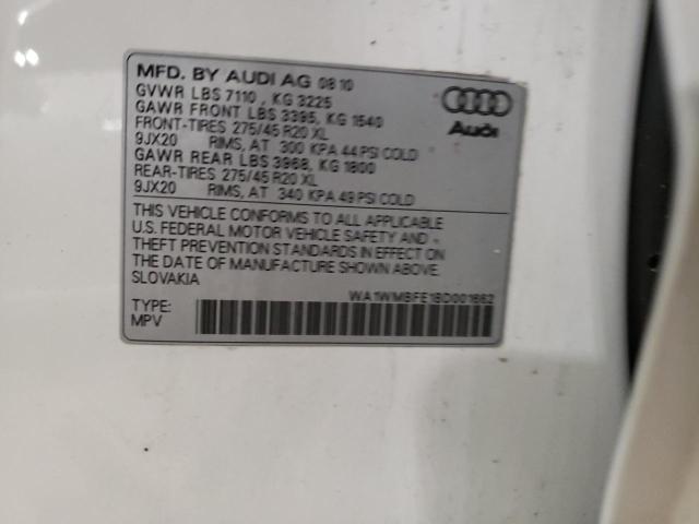 WA1WMBFE1BD001662 - 2011 AUDI Q7 PRESTIGE WHITE photo 13