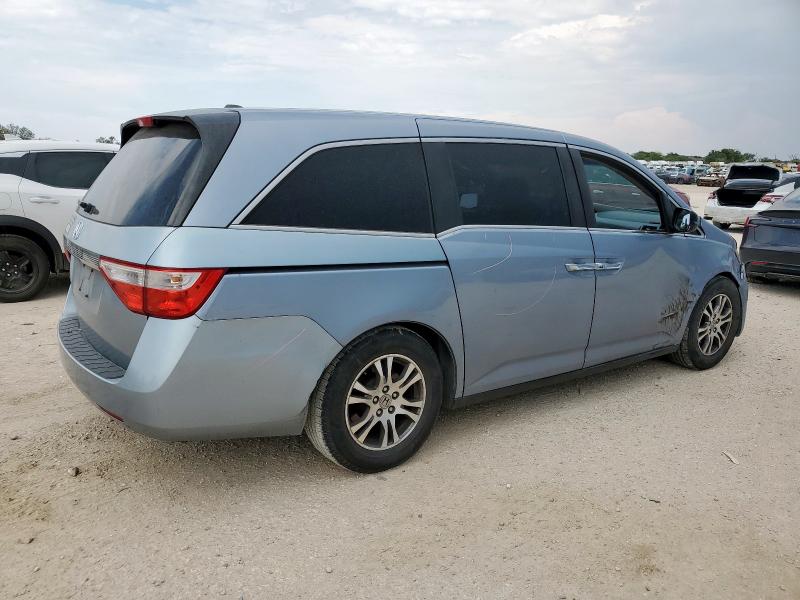 5FNRL5H66CB095027 - 2012 HONDA ODYSSEY EXL BLUE photo 3