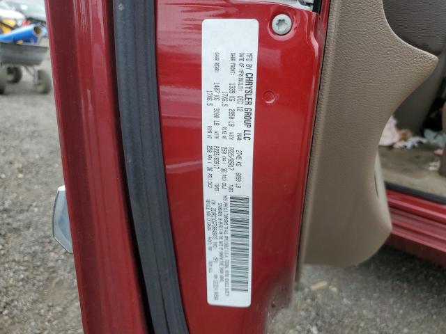 2C4RC1CG7DR649075 - 2013 CHRYSLER TOWN & COU TOURING L RED photo 13