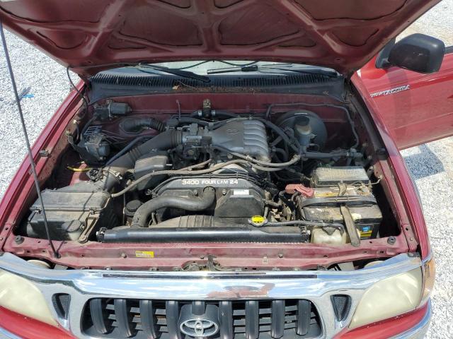 5TEGN92N24Z410124 - 2004 TOYOTA TACOMA DOUBLE CAB PRERUNNER RED photo 11