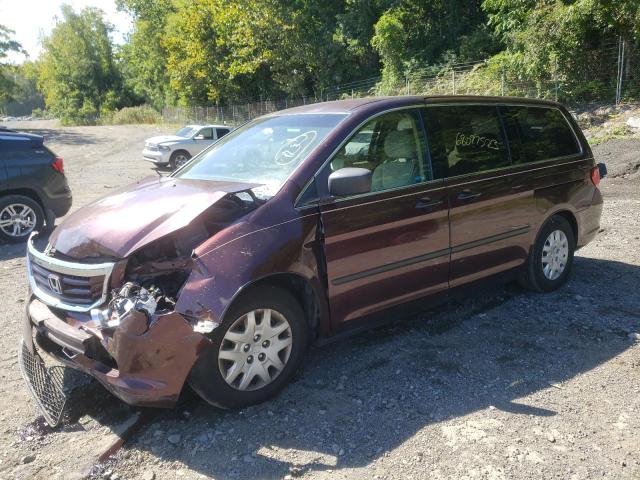 5FNRL3H22AB044820 - 2010 HONDA ODYSSEY LX BURGUNDY photo 1