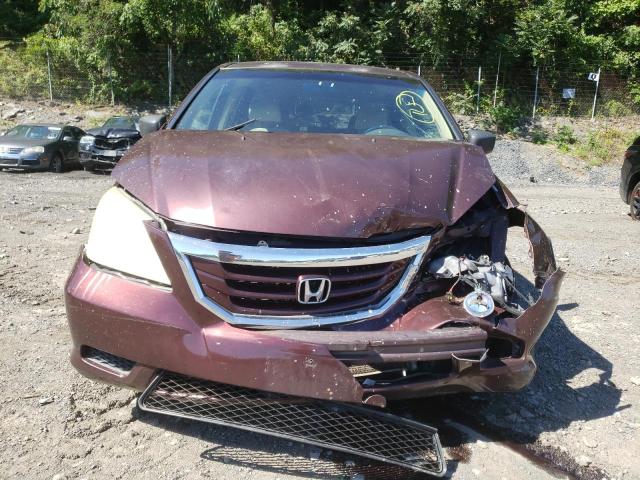 5FNRL3H22AB044820 - 2010 HONDA ODYSSEY LX BURGUNDY photo 5