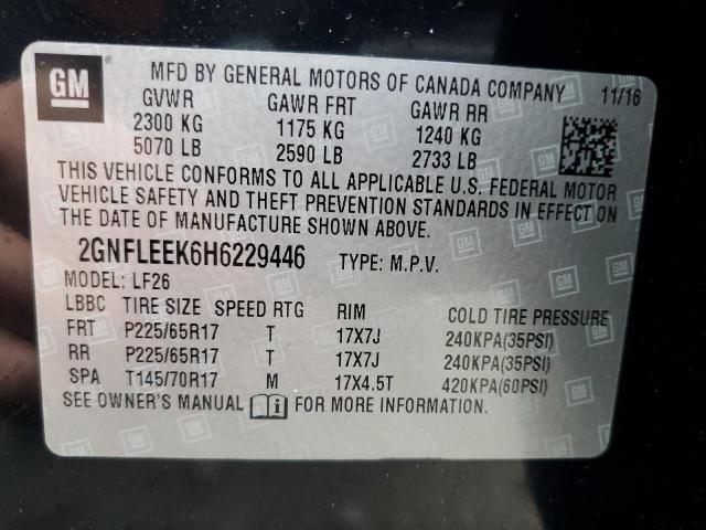 2GNFLEEK6H6229446 - 2017 CHEVROLET EQUINOX LS Noir photo 14