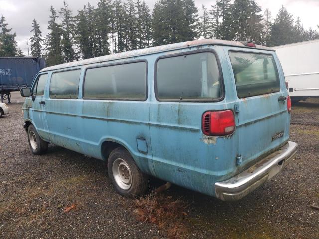 2B5WB35Z0RK141491 - 1994 DODGE RAM WAGON B350 BLUE photo 2