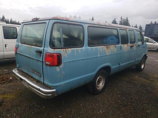 2B5WB35Z0RK141491 - 1994 DODGE RAM WAGON B350 BLUE photo 3