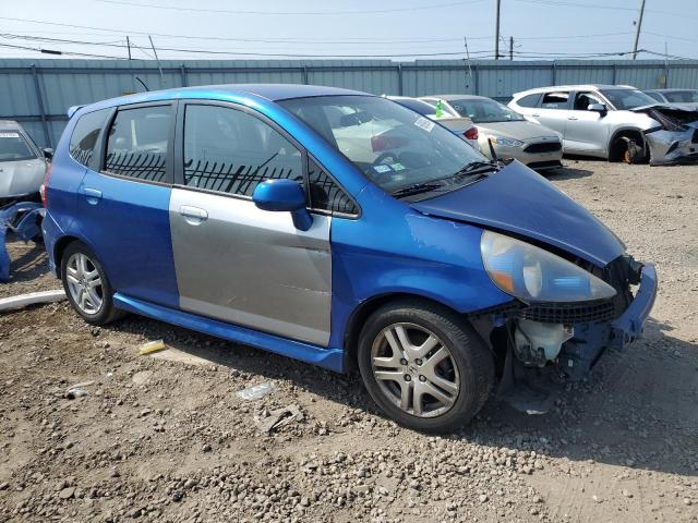 JHMGD38647S047784 - 2007 HONDA FIT S 蓝色 照片 4