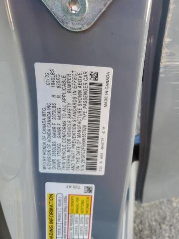 2HGFE2F55NH567626 - 2022 HONDA CIVIC SPORT 银色 照片 12