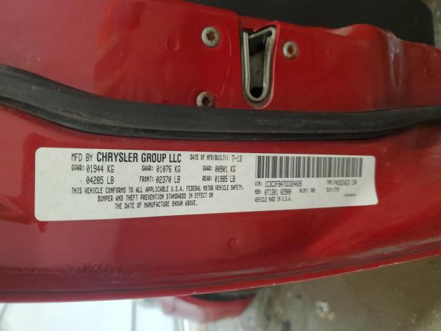 1C3CDFBA7DD324026 - 2013 DODGE DART SXT წითელი ფოტო 12