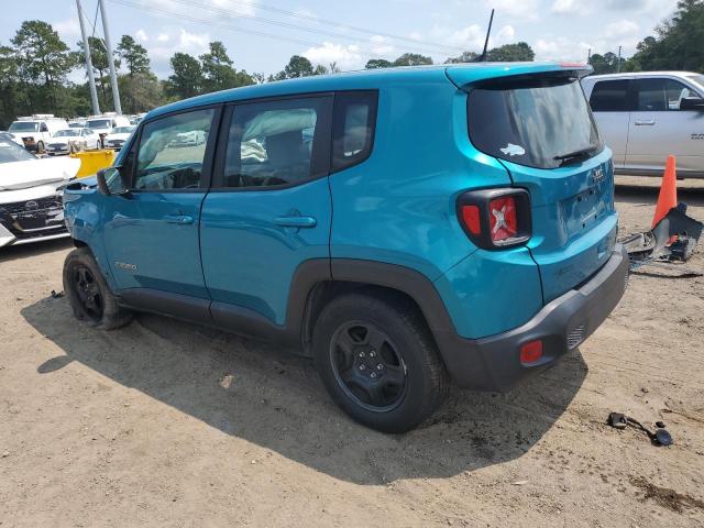 ZACNJAAB4LPL80495 - 2020 JEEP RENEGADE SPORT TEAL photo 2