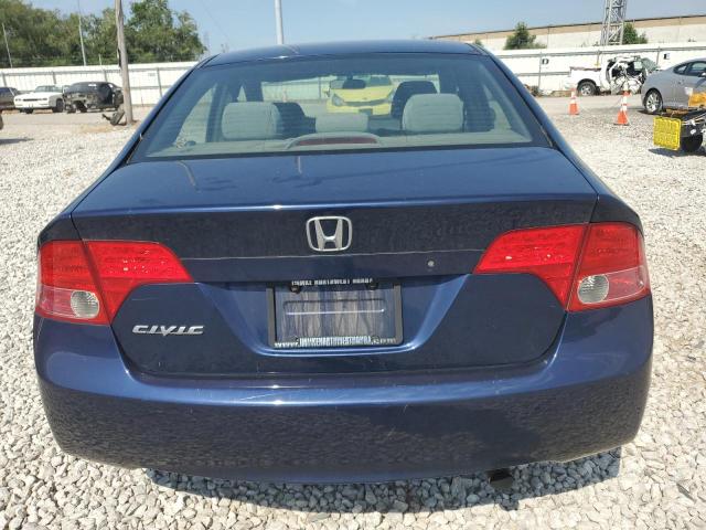 1HGFA16558L116452 - 2008 HONDA CIVIC LX BLUE photo 6