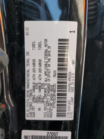 5TFNC5EC0PX003351 - 2023 TOYOTA TUNDRA CREWMAX PLATINUM Schwarz Foto 13