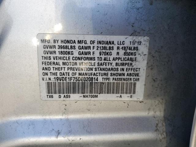 19VDE1F75DE020814 - 2013 ACURA ILX 20 TECH SILVER photo 12