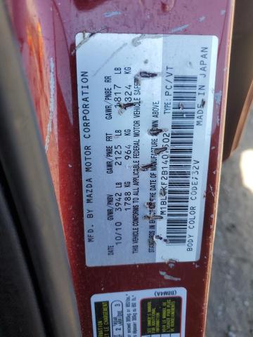 JM1BL1KF2B1407502 - 2011 MAZDA 3 I RED photo 12